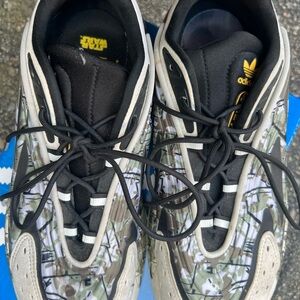 Adidas Camouflage Sneakers with Cream and Black Details